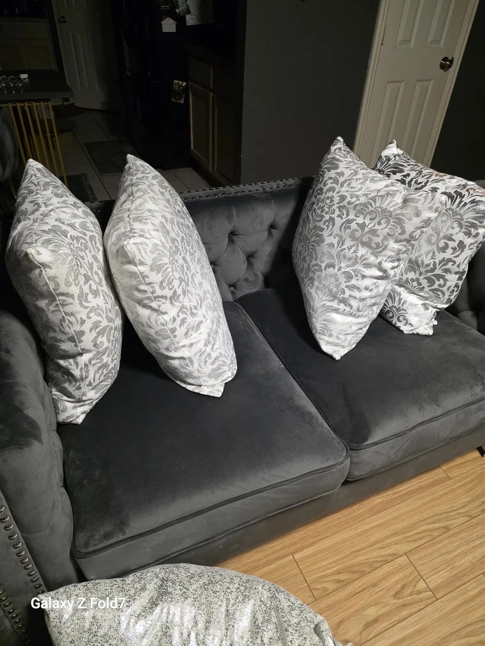 Decorative Metallic Silver Speckled Throw Pillow - Home Accents